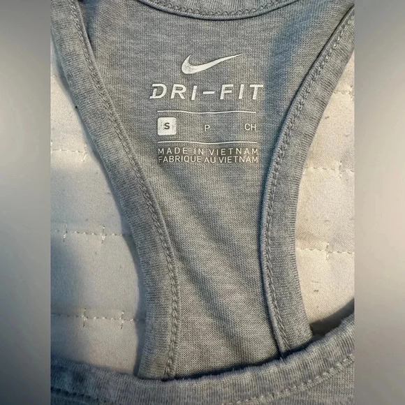 Nike Womens Shirt S : Small Gray Tank Top Sleeveless Dri-Fit Swoosh Logo(c3 - Picture 7 of 10